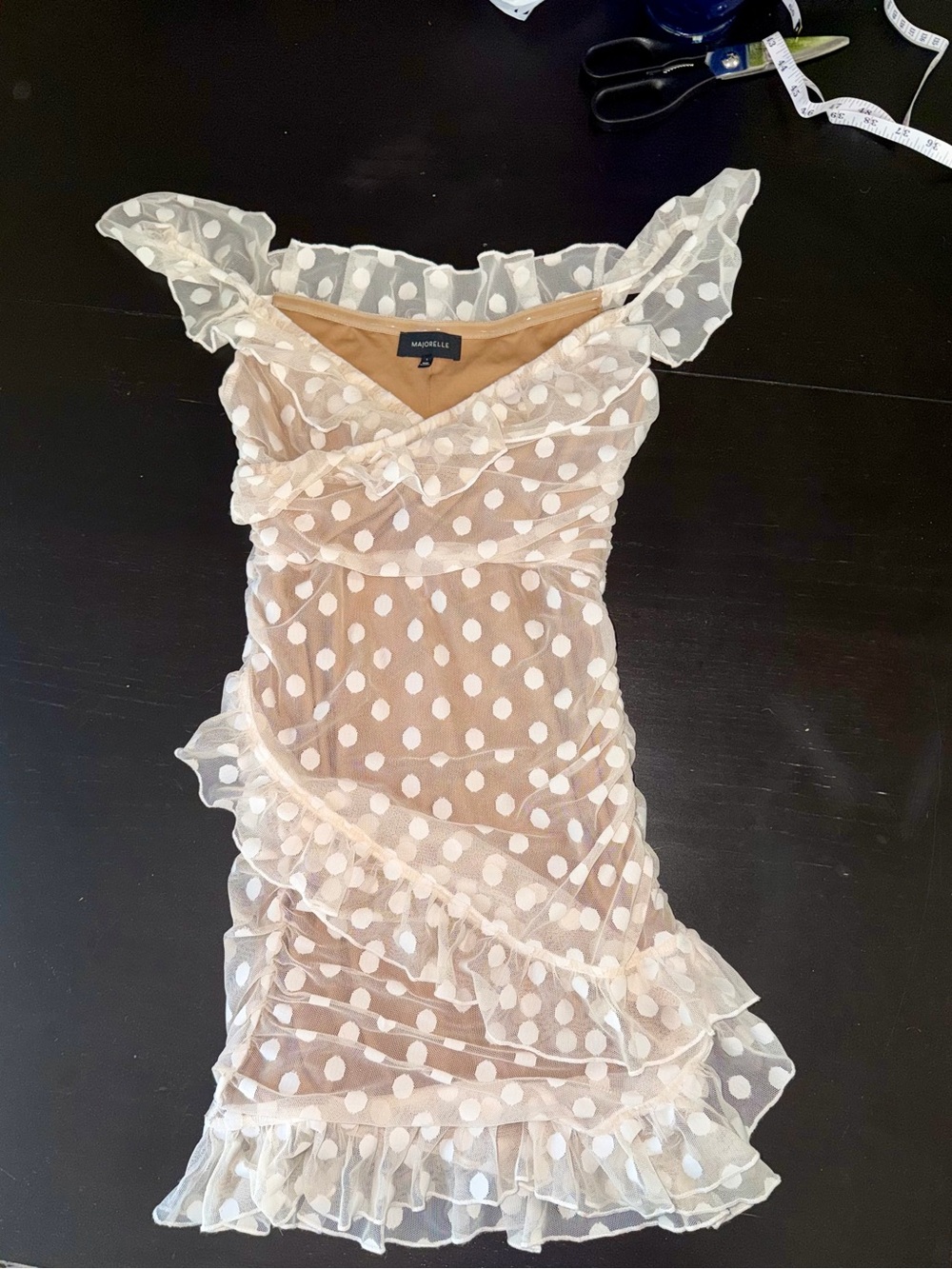 Majorelle Off the shoulder Ruffle Dress